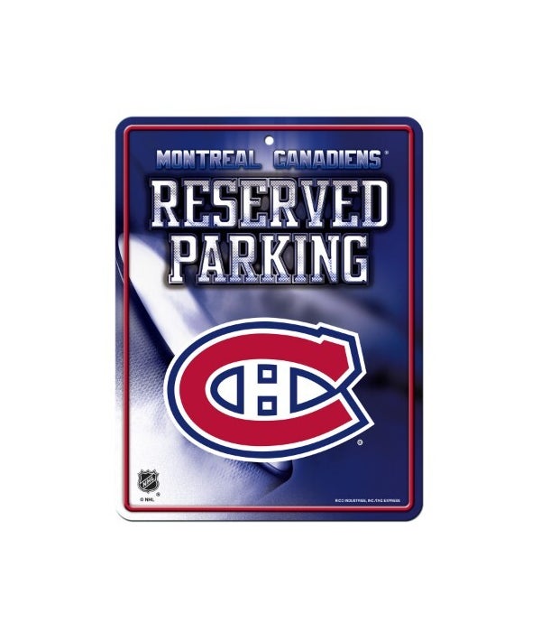 PARKING SIGN - MONTREAL CANADIANS