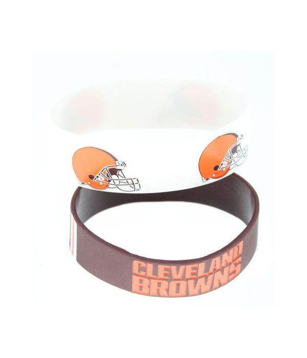 2PK SILICONE BRACELET - CLEV BROWNS
