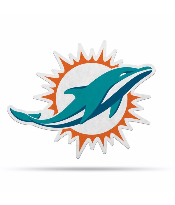 MIAMI DOLPHINS LARGE SHAPE CUT PENNANT