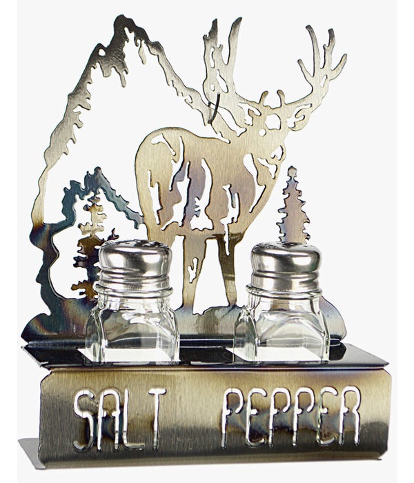 Deer with Rocks 6.5x8.5 Inch-Salt & Pepper Set
