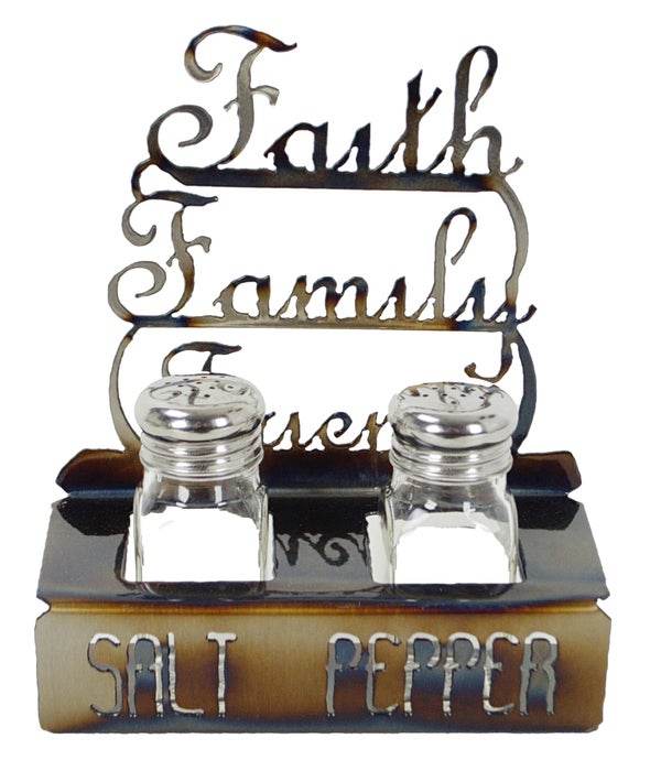 Faith Family Friends 6.5x8.5 Inch-Salt & Pepper Set
