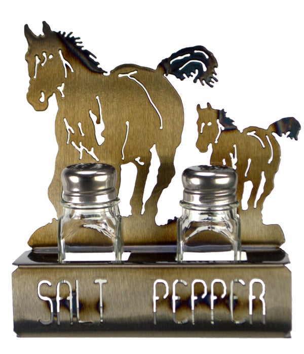 Horse and Colt 6.5x8.5 Inch-Salt & Pepper Set