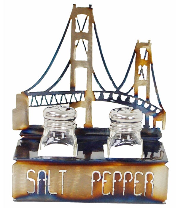 Mackinac Bridge6.5x8.5 Inch-Salt & Pepper Set