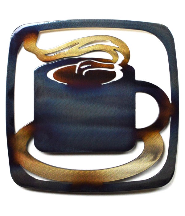 Coffee Cup 7 Inch-Square Trivet/Hot Pan Holder