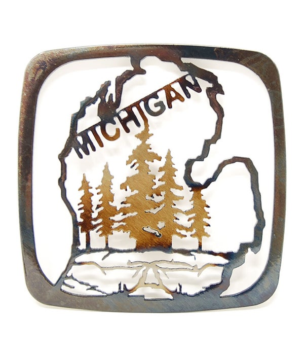 Michigan Mitten  7" Square Trivet