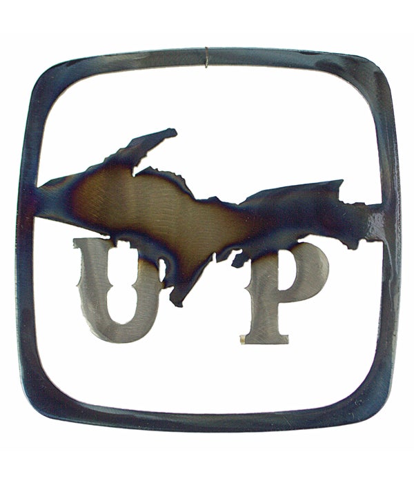 UP Upper Peninsula icon 7 Inch-Square Trivet/Hot Pan Holder