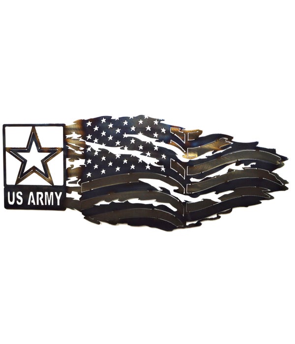 ARMY TATTERED FLAG Dept of 36" x 13"
