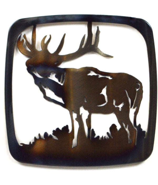 Elk Side View 9 Inch-Square Trivet/Hot Pan Holder