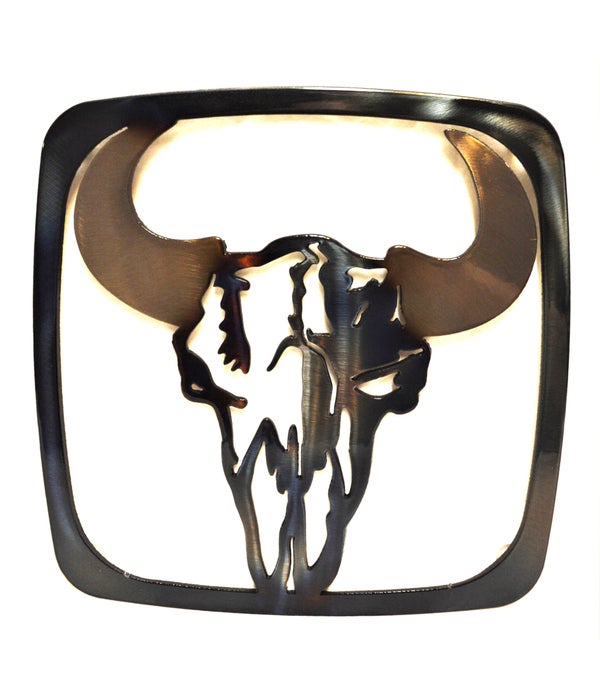 Cow Skull 7" Square Trivet