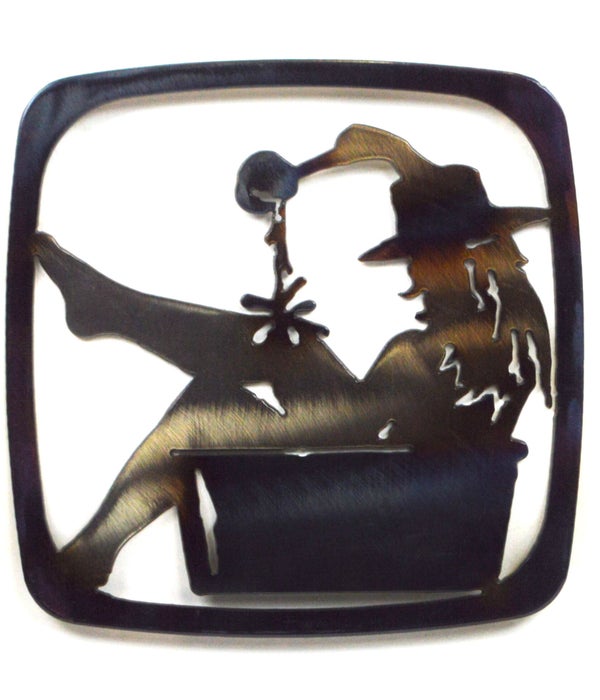 LADY IN TUB 9 Inch-Square Trivet/Hot Pan Holder