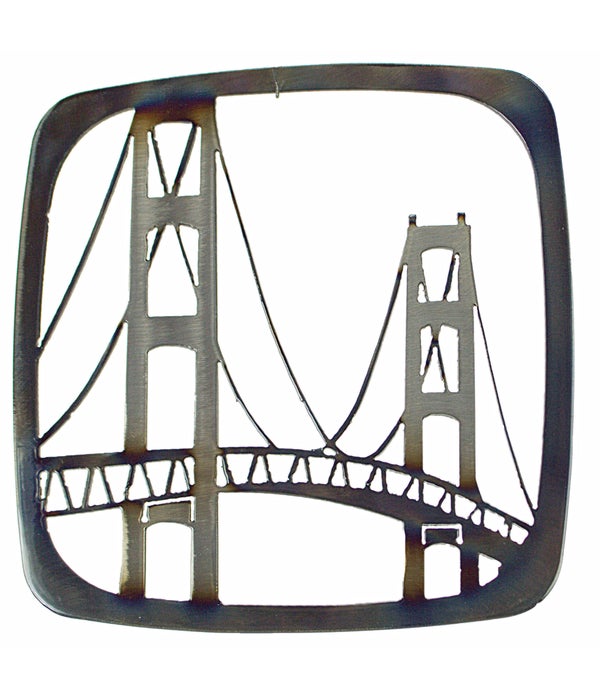 Mackinac Bridge 9 Inch-Square Trivet/Hot Pan Holder