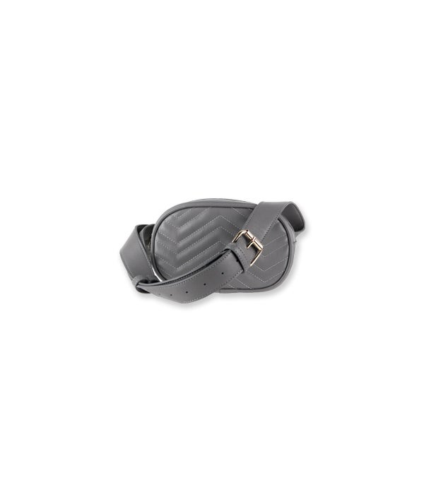 Gray Convertible Belt Bag 4PC
