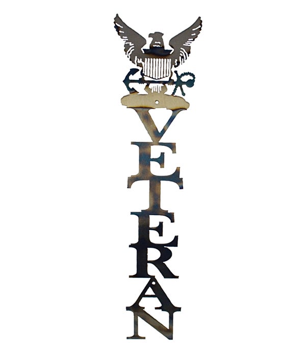 Navy Veteran Vertical Welcome Sign