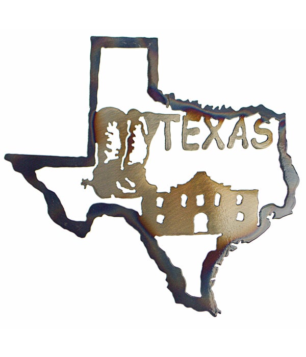 Texas Map Wall art cut from 18" Squares