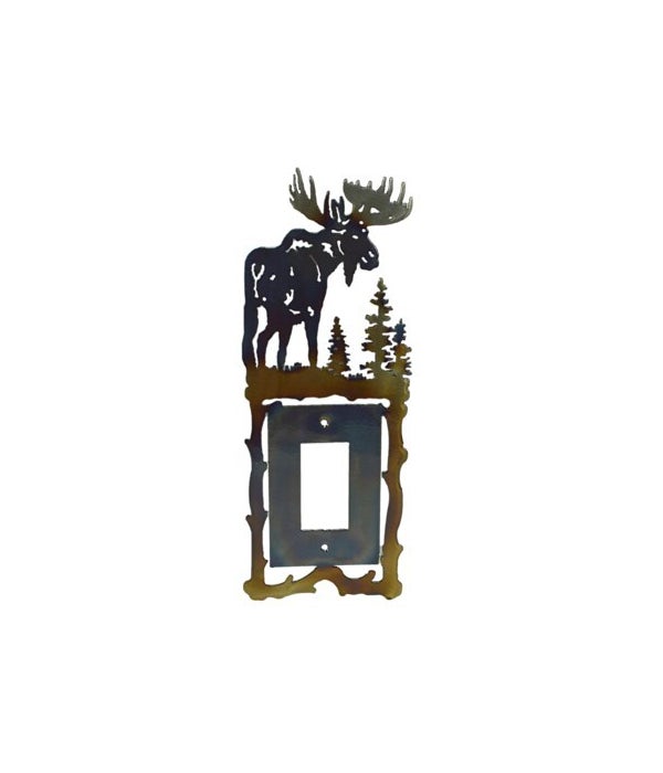 MOOSE WITH TREES Wall Plate 1 Rocker