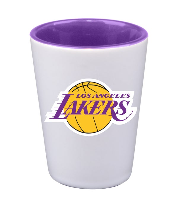 LOS ANGELES LAKERS WHITE SHOT GLASS
