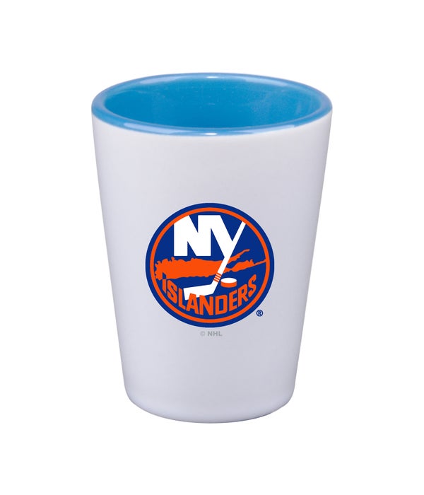 NEW YORK ISLANDERS WHITESHOT GLASS