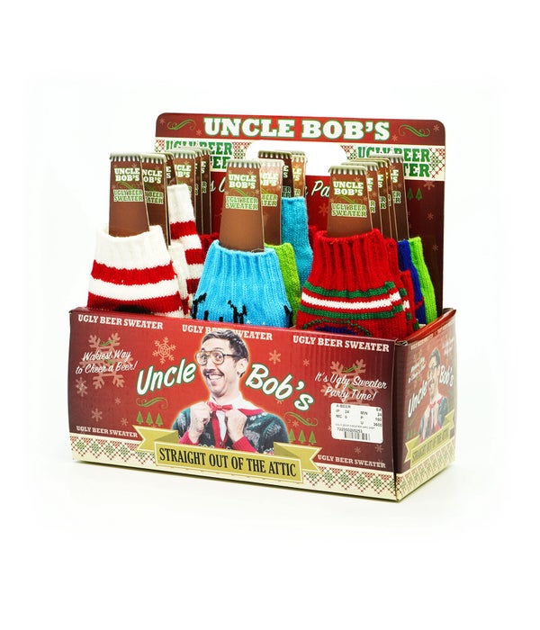 Uncle Bob's Ugly Sweater Bottle Sweaters 24PC