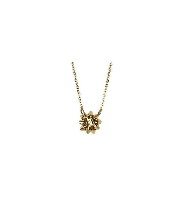 Gold Bow Necklace 6PC