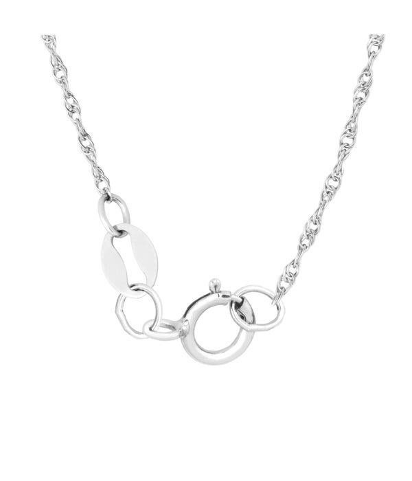 16" Sterling Silver Rhodium Plated Rope Chain