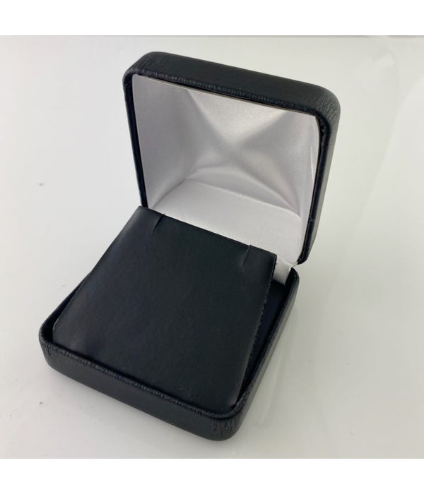 Generic black leatherette pendant/earring box
