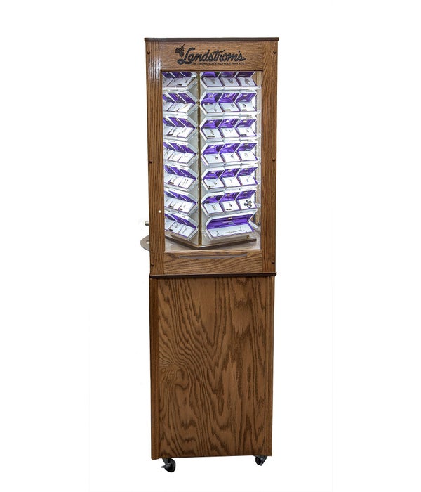 Landstrom's Small Oak Tower Unit with LED lighting