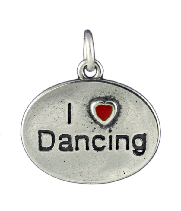 I LOVE DANCING ENAMEL HEART