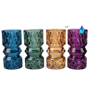 Glass Candleholders - Set/4