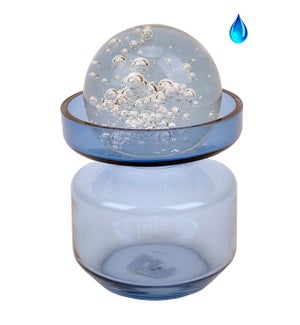 Glass Vase w/Ball Stopper
