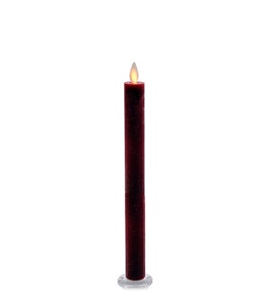 Burgundy LED Candle Tapers - Pk/2