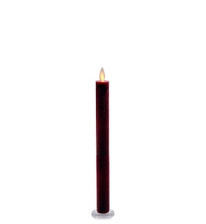 Burgundy LED Candle Tapers - Pack/2