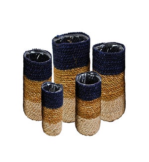 Jute Baskets Pot Covers - Set/5