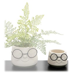 Poindexter Pot Planter with Glasses