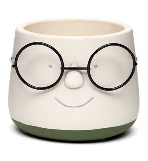 Poindexter Pot/Planter with Glasses