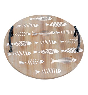 Wood Fish Tray w/Handle
