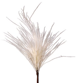 Flocked Pampas Grass Spray