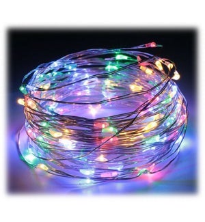 LED Strand of 100 Multi Colored Lights with Timer and USB Cord