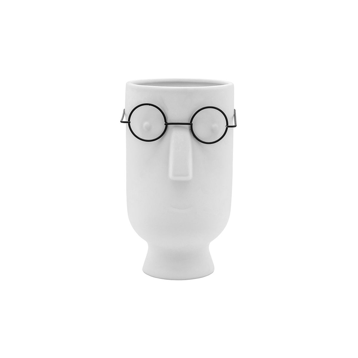 Face w/Glasses Vase