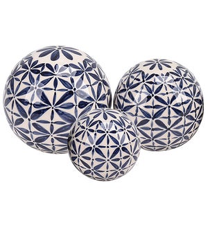 Blue Abstract Orbs/Balls - Set/3