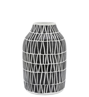 Black/White Tribal Vase