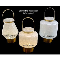 Glacial Art Glass LED Lantern