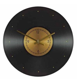 Black Record Album Wall Clock