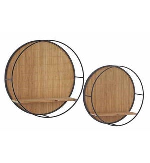 Bamboo Round Shelf - Set/2