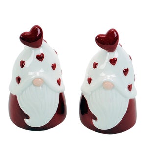 Valentine Gnome Salt Pepper Shakers - Set/2