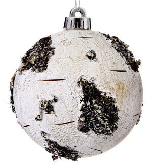 Birch Ball Ornament - 2/Box