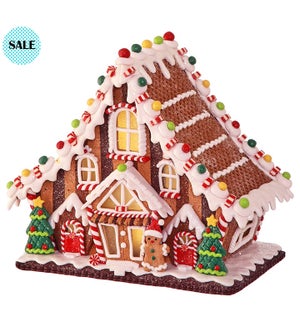 LED Gingerbread Chalet House with Timer