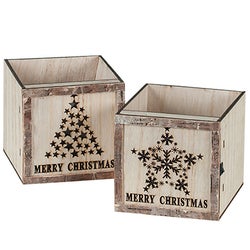 Small LED 'Merry Christmas' Planter/Box