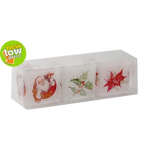 Holiday Votive/Tealight Holders in a Box - Set/3