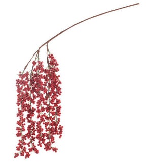 Hanging Iced Red Berry Spray Vine