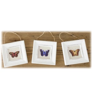 Beaded Butterfly Frames - Pack/3